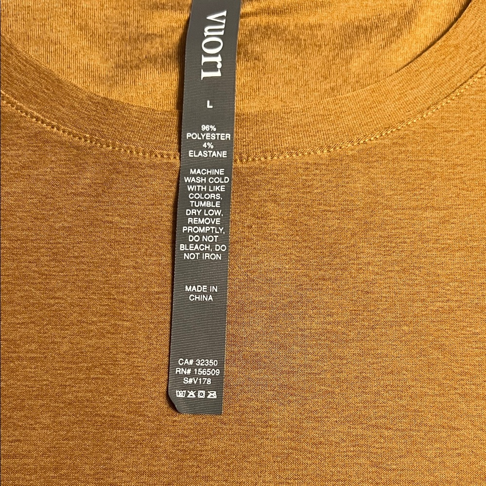 Vuori Men's Long Sleeve Tee in Amber - Picture 2 of 7